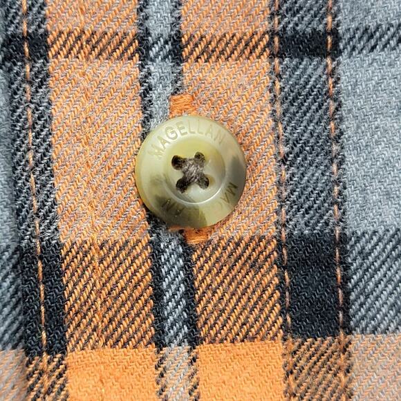 Magellan Hunt Gear Orange Plaid Shirt Medium Mag Wick 694 - Picture 6 of 10